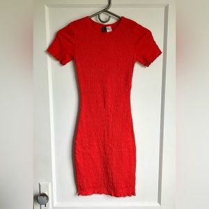 Divided by H&M Women Orange Casual Short Sleeve Dress XtraXS (XXS)